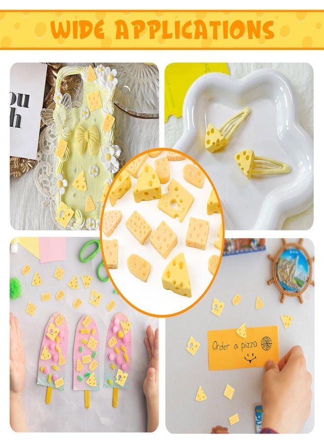 Luckforest Miniature Artificial Cheese, 60 Pcs 6 Styles Fake Cheese Resin Simulation Cheesecake Dessert Food Models for Dollhouse Kitchen Decoration DIY Accessory Photography Props - Image 4